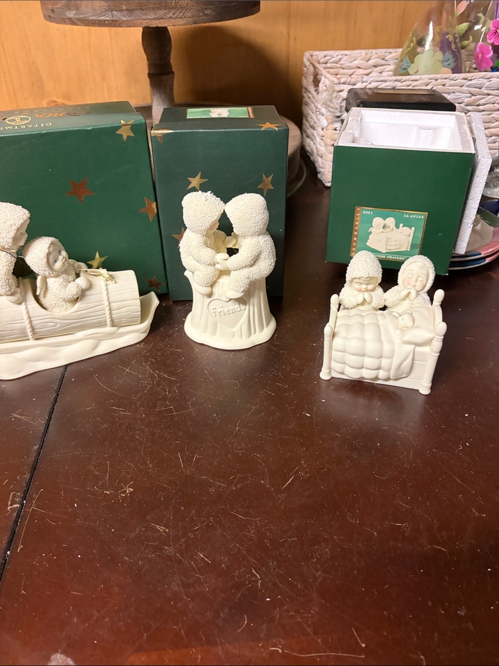Department 56 Cream Bisque Ceramic Figurine Trio